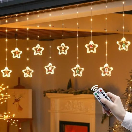 Lumières de Noë,Guirlande lumineuse sapin,lumières de flocon de neige de  Noël à piles, 6 m, 40 lumières LED Coloré,pour arbre de Noël Maison Jardin  Chambre Décoration intérieure et extérieure jardin.