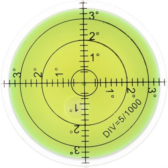 2 Niveaux à Bulle Ronds - Ø 66 Mm - Pour Caravane, Bricolage, Photo - Précision Et Robustesse