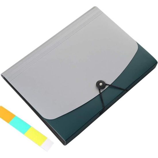 Classeur Accordéon 13 Poches Extensible - Design Dragon Et Poisson - Pour Reçus, Factures, Documents A4 - Fermeture Éclair