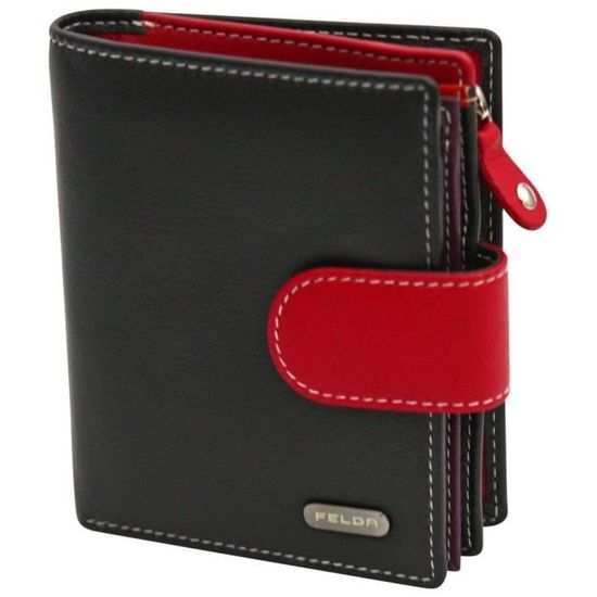 Vllcsla Portefeuille Femme Cuir Grand Format 19x10 Cm, Porte Monnaie Marron Noir Avec 8 Porte Carte Bancaire Et Bracelet Détachable, Zip Around Wallet (Blanc