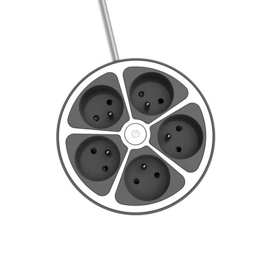 Multiprise 9 Prises Avec Interrupteur Schuko + Prise Bypass 16a