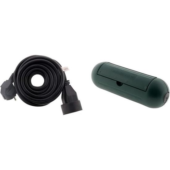 Prolongateur Électrique Blanc 5m - 16A 2P+T, Section 3x1.5mm², Câble HO5VV-F