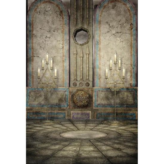 Toile De Fond Photo 3x2m Aoihrraan - Style Château Vintage Grunge - Pour Portraits Et Photos Artistiques