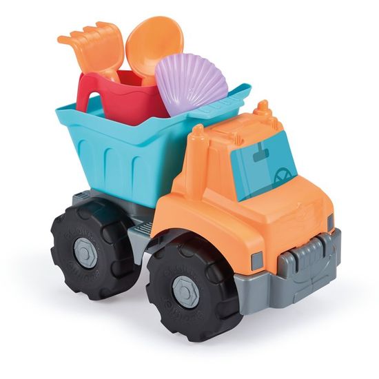 Ecoiffier Chariot Dino – Seau, Tamis, Arrosoir, Pelle, Râteau, Moule – Dès 18 Mois – Origine France