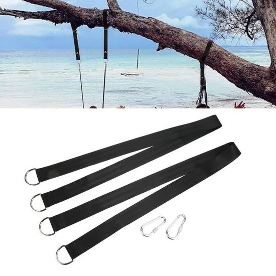 Kit Sangles Suspension Balançoire Arbre 1,5 M – Support 300 Kg, Mousquetons Et Coussinets De Protection Inclus - 5