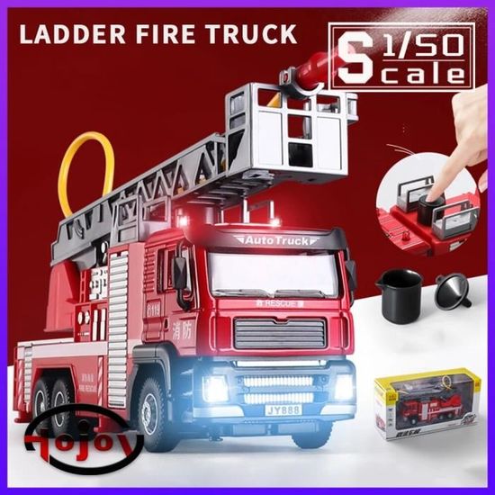Voiture Télécommandée Camion De Pompiers & Police Avec Lumières - Enfant 3 Ans+ - Neuf - Lehoo Castle