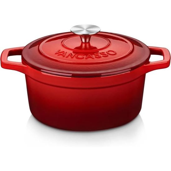 Marmite En Fonte émaillée En Forme De Citrouille - Cocotte 1.5L Ou 1.85L Pour Four Et Cuisinière