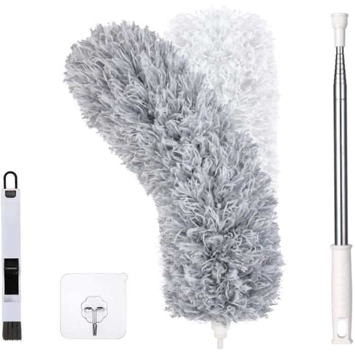 Plumeau Télescopique 9Pièces - Longueur Max 245cm - Microfibre Lavable Pour Plafond Et Angles
