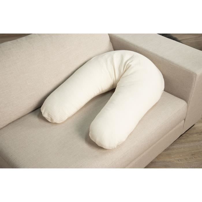 P'TIT ALBATROS Le P'tit Coussin de maternité Coton Double Gaze beige déhoussable - livré en valisette