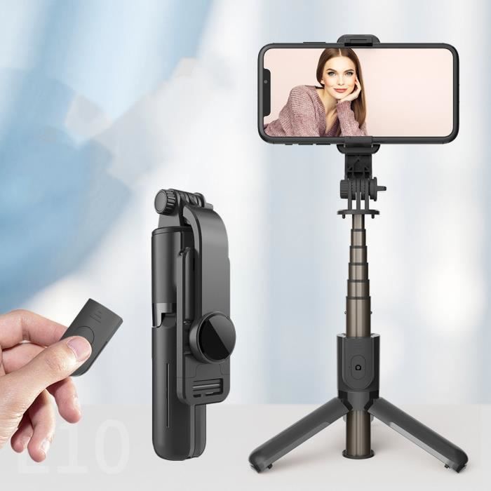 Blanc 4 en 1 Perché à Selfie Bâton Selfie Extensible Monopode Réglable avec Télécommande Amovible Perche Selfie Bluetooth