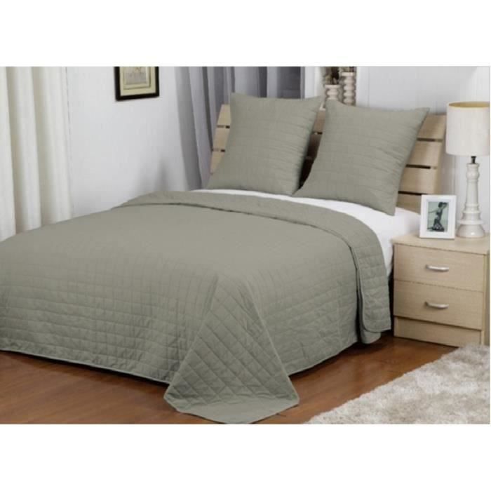 COUVRE-LIT 3PCS - BELLE VIE - TAUPE