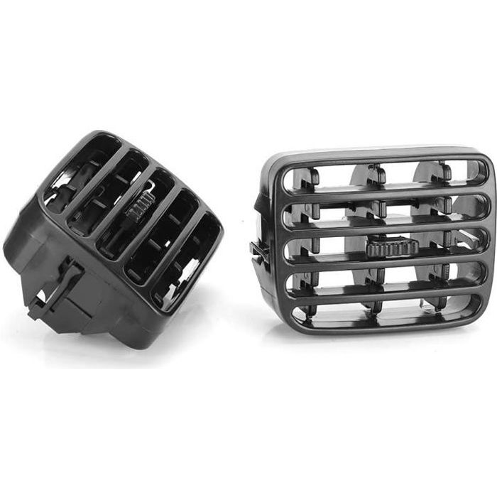 2 Grilles de Ventilation Bouche d'air Aération Avant Centrale Droite et Gauche Noir prévu pour Clio 2 Thalia 1