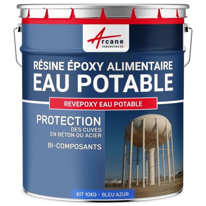 Peinture Époxyde Eau Potable - Bleu AZUR - Kit de 10 kg