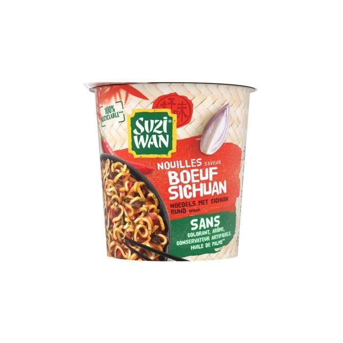 Cup nouille au boeuf du sichuan Suzi Swan - 64.5g