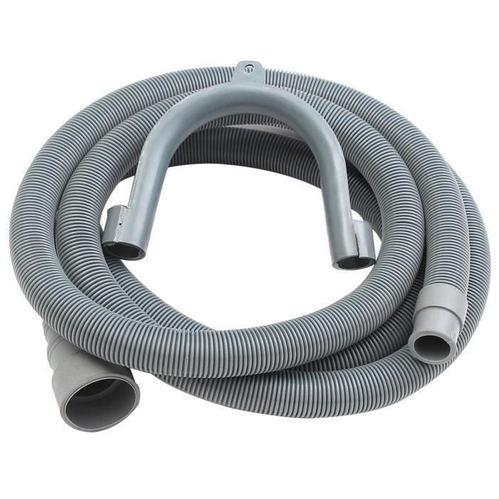 Tuyau de Lavage de Rallonge de Tuyau de Vidange pour Lave-Vaisselle de 2,5 M avec Support
