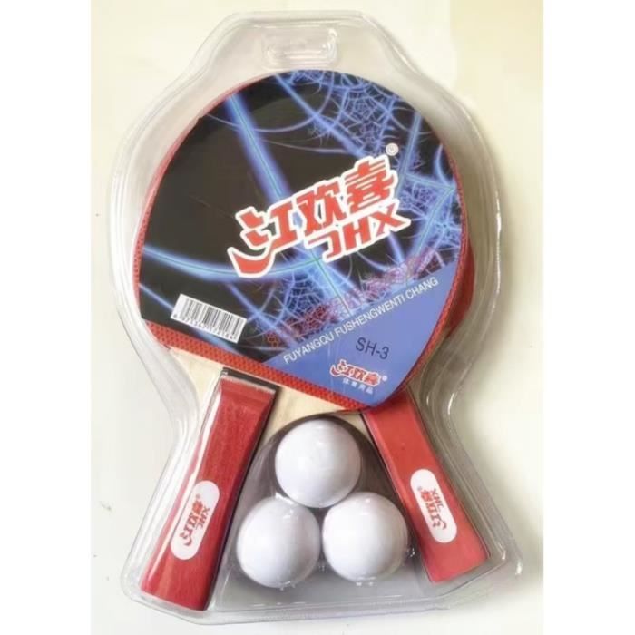 Raquette De Tennis De Table, Set De Tennis De Table,2 Raquette Ping Pong De Peuplier+3 Balle+1 Sac