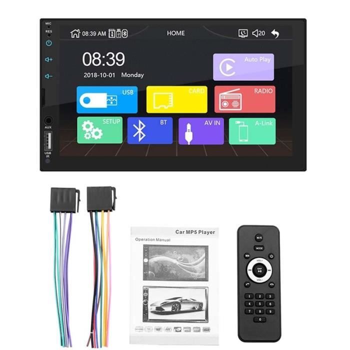 2 Din Apple Carplay Autoradio Bluetooth Android Auto 7- Lecteur vidéo à écran tactile MP5 USB TF Système - Type without camera