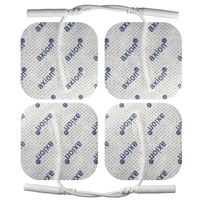 Axion – 4 électrodes 50 x 50 mm - compatible avec les appareils utilisant une connexion à fiches de 2 mm