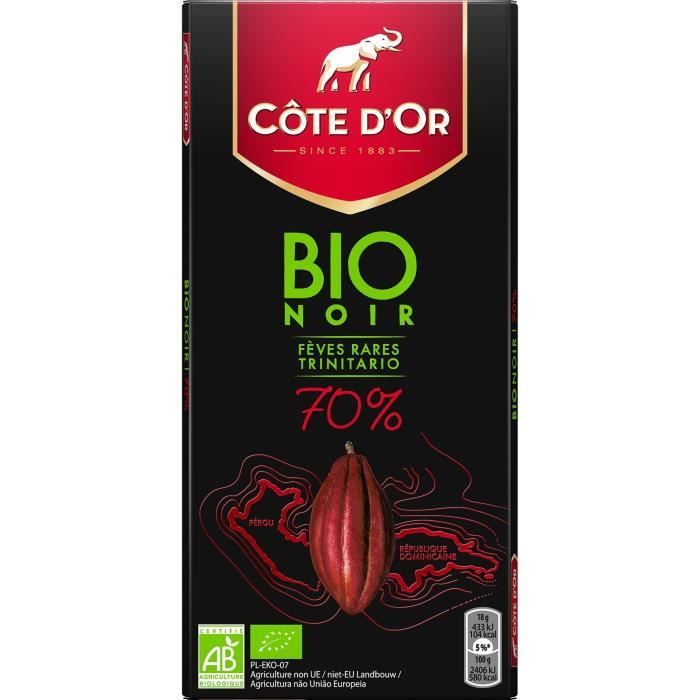Côte d'Or Bio chocolat Noir 70% 90g
