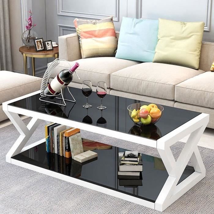 MAG® Table Basse Design moderne en verre trempé Table basse Table à thé Salon