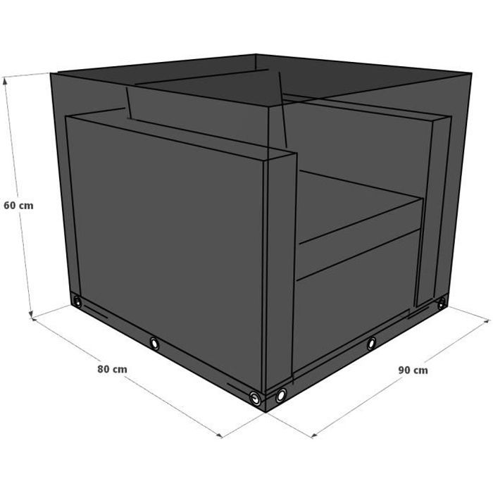 Housse de protection pour fauteuil de jardin 90x80x60