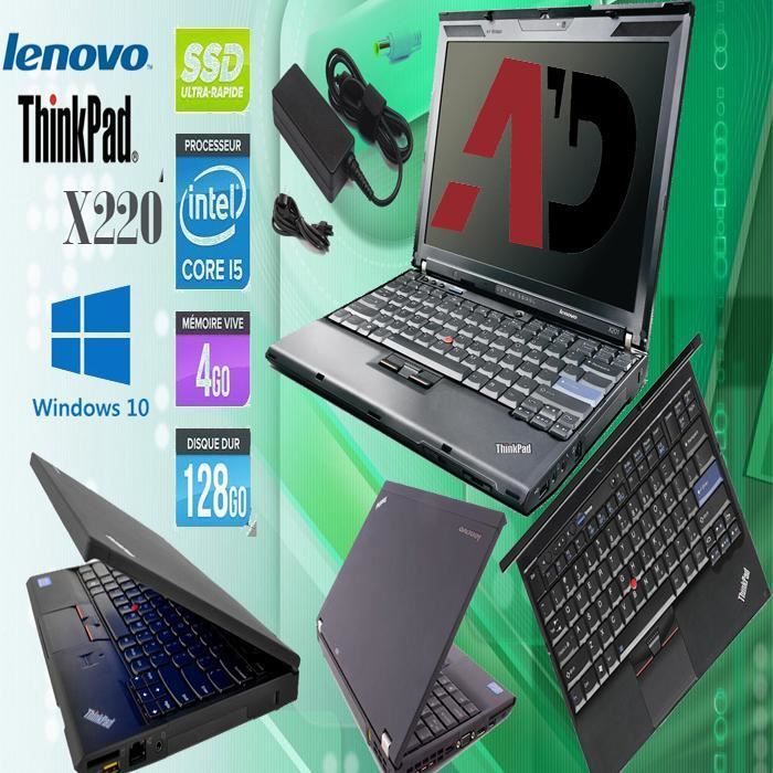Lenovo Thinkpad X220 Core I5 4go 128go Ssd Sw Be
