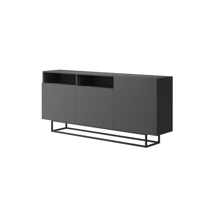 Commode industrielle ENJOY 180 cm couleur anthracite