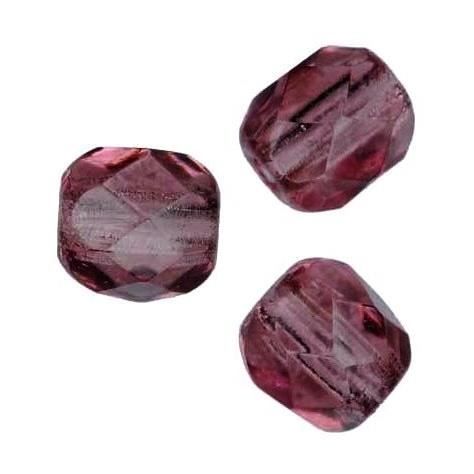 100 Perles Facettes Bohême 4mm AMETHYST