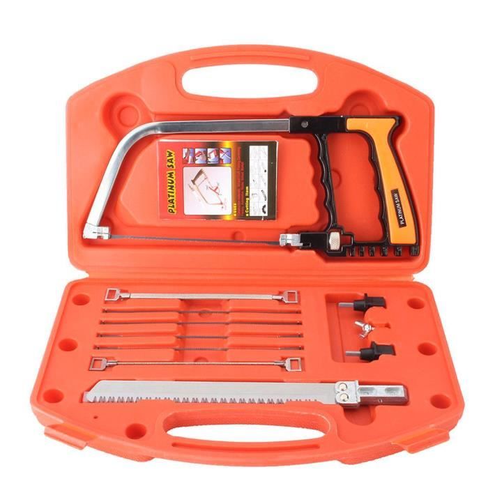 SHOP-STORY - Coffret Scie Multifonction 11 en 1 Avec Lames Spécifiques Découpe Bois Plastique PVC Carreaux Céramique Pierre Verre