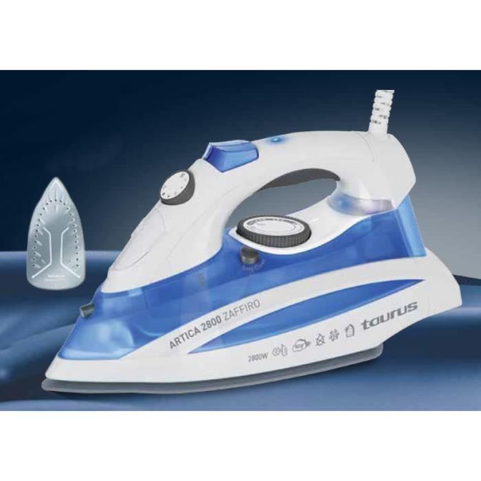 TAURUS 918851000 Fer à repasser Artica Zaffiro - 2800 W - Blanc et Bleu