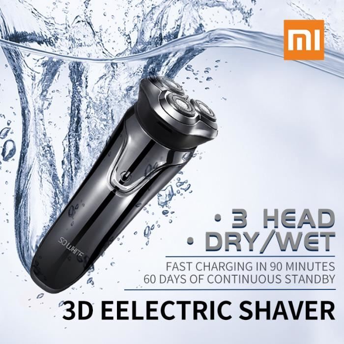 XIAOMI SOOCAS 3D Rasoir Électrique Sans Fil 3D Contrôle Intelligent USB Protection De Blocage IPX7 Étanche