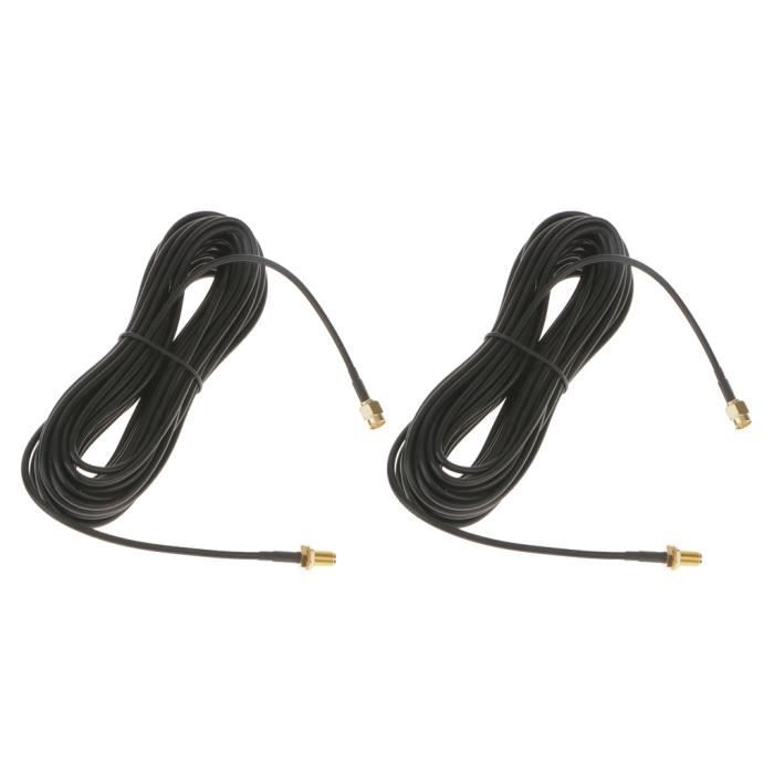 ADAPTATEUR - ANTENNE WIFI - 3G Rallonge RP-SMA xAntenna, 2 pièces
