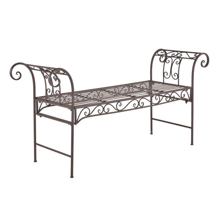 Banc de jardin vintage extérieur métal 70 x 147 x 46 cm bronze 03_0006444 Banc de jardin vintage extérieur métal 70 x 147 x 46 cm bronze 03_0006444