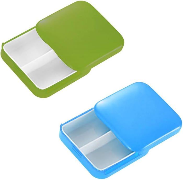 Pilulier,Boîte à médicaments ronde en plastique, boîte à pilules