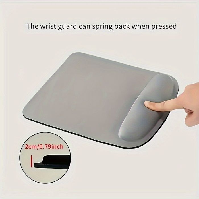 Tapis de ergonomique 1 pièce avec support de poignet base antidérapante confortable - vue 2