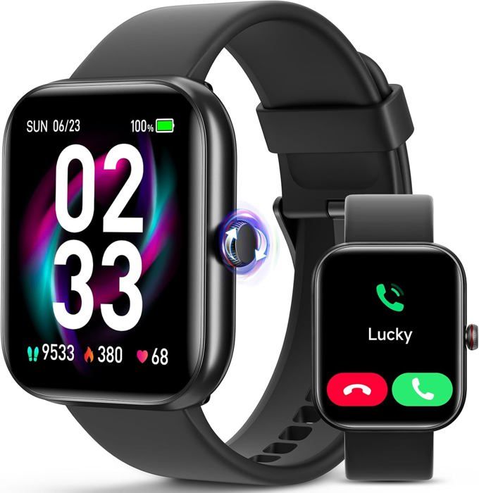 Acheter SACOSDING montre intelligente pour hommes femmes Bluetooth appel fréquence cardiaque Fitness Tracker avec écran 1,39 pouces IP67 étanche smartwatch android