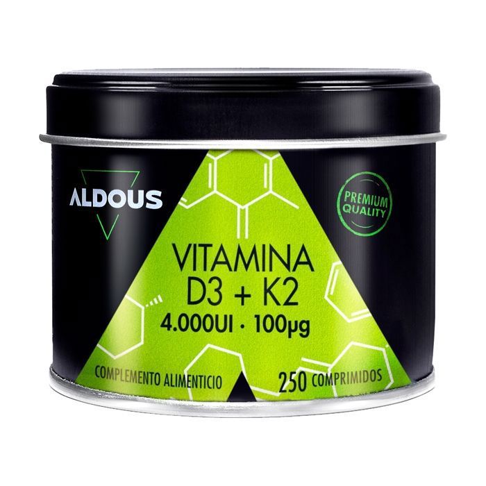 Comprimés Vitamine D3 1000 UI + K2 MK7 100 Mcg - Santé Osseuse, Cœur, Fabriqué En Angleterre