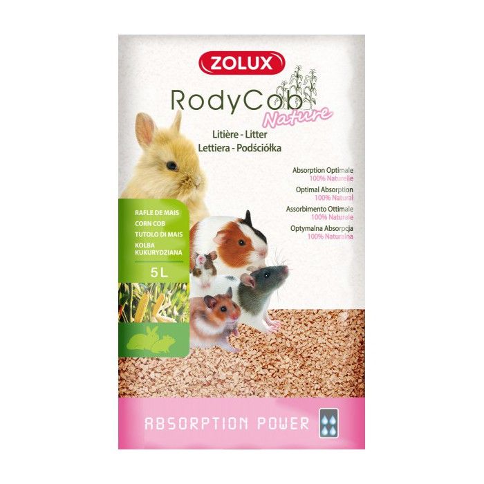 Litière - ZOLUX - Rodycob Nature - 50 L - Rongeur - Multicolore