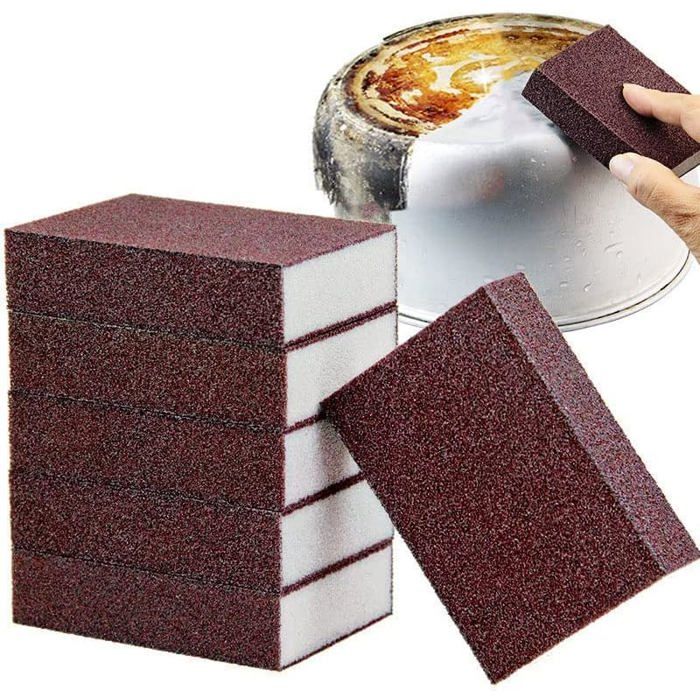 STEBRUAM Lot De 6 Éponges Abrasives 80/120/180/220/320/400 - Ponçage Humide Et Sec Pour Métal, Bois Et Murs