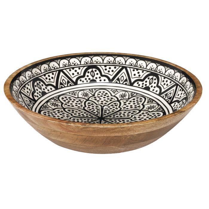 Saladier - Home Deco Factory - Dune - Manguier - Noir Et Blanc