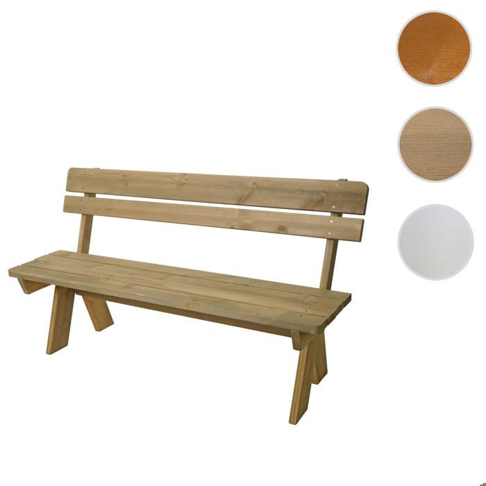 Mendler Banc de jardin Bois naturel - vue 6