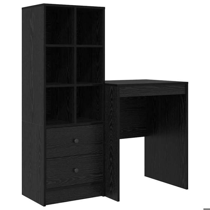 SALE 2026Bureau avec rangement 2 pcs - Placard vaisselier - WINWIN - Cabinet bahut Chêne noir - bois dingénierie 43.05 Kg 2254907
