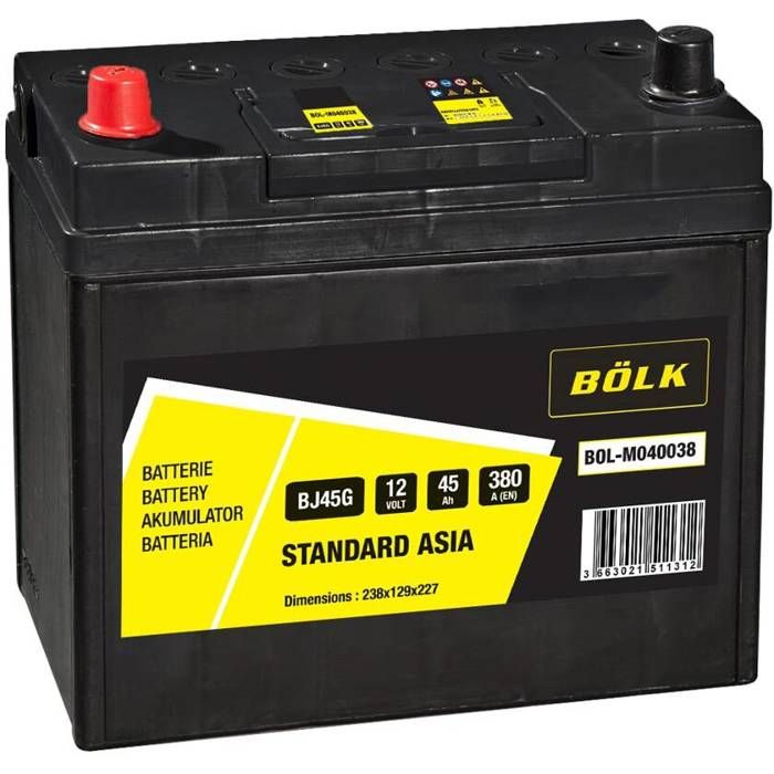 Batterie de voiture BOLK 45Ah/380A BOL-M040038