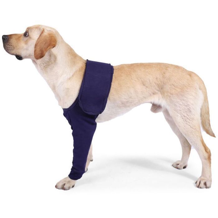 Manchon de protection pour chien - MHY® - Anti-léchage - Récupération chirurgicale - Bleu - Taille M