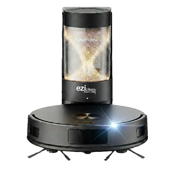 Robot aspirateur laveur GYROSMART connecté avec base de vidage EZIclean® CyberFlow ULTRA - Eziclean