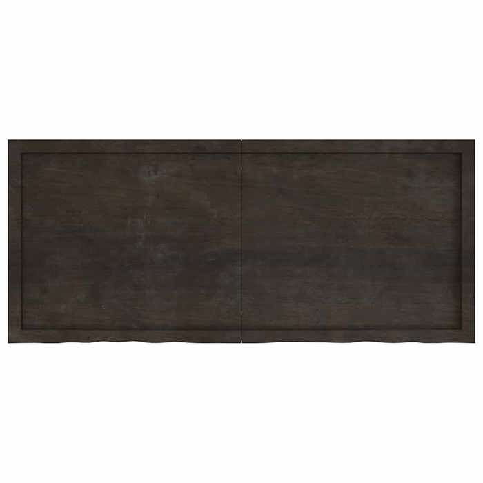 1 PC Étagère murale - étagère de rangement - marron foncé bois chêne massif traité LL1554