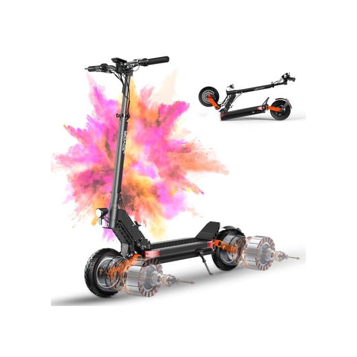 S10S-Z Trotinette Electrique Adulte Puissante Autonomie 70-85km Moteurs 2000W Avant et Arrière Trottinette électrique Adulte 60V