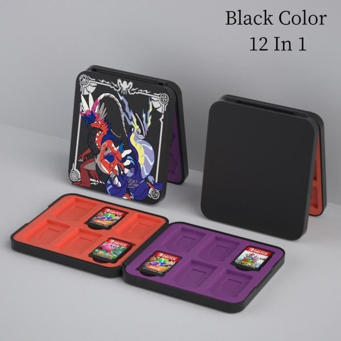 Noir-Mini boîte de rangement 12 en 1 pour cartouche de jeu NS Switch, étui  de rangement et de collecte pour