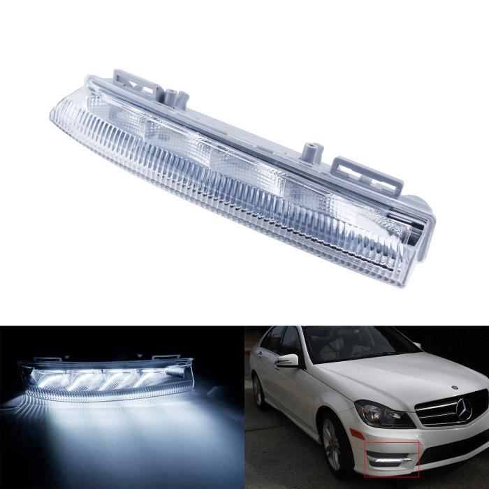 Droit Blanc LED Feux de Jour Diurnes Lampe 6000K Pour Mercedes Class C W204 E W212 SLK R172