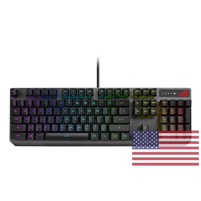 ASUS ROG Strix SCOPE RX clavier Jouer USB QWERTY Anglais américain Neuf - vue 4